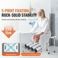 thumbnail image 2 of KFFKFF Chaise de Bain, Tabouret de Bain à Hauteur Réglable, Siège Sécurisé pour Douche Ou Baignoire, Banc de Douche Antidérapant pour Aînés, Personnes Handicapées, Handicap, Supporte jusqu'à 350 Lb, 2 of 9