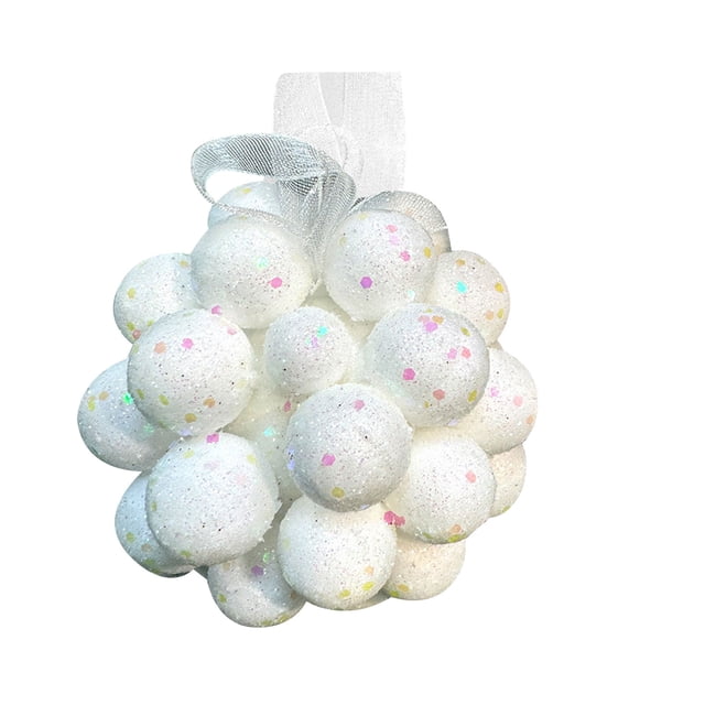 Ganfancp 5Pcs Decoraciones Del Árbol de Navidad Decoraciones de La Bola de Navidad Del Polvo de La Espuma Regalos de Navidad Ofertas y Liquidaciones 5X Colgante