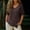 Brown, variant on Delayuji Linen Tshirts For Women Short Sleeve with Button V Neck Lightweight Breathable Casual Blouse Beach Summer Tops Daily Wear