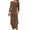 Brown, variant on Mingw Womens Maxi Dresses Long Sleeve Long Slim Fit Casual Dresses Loose Plain Elegant Flowy Wedding Guest Dress ,S,Hot Pink
