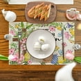 thumbnail image 2 of Bunny Rabbits Flower Colorful Eggs Easter Placemats Set of 4, 14 Inch Round Spring Holiday Table Mats for Party Kitchen Dining Decoration, 2 of 6