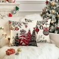 thumbnail image 4 of Christmas Throw Pillow Covers 18 x 18 Inch Set of 4, Winter Snowman Pillowcases Snowflake Xmas Tree Winter Holiday Cushion Case Decoration for Sofa Couch, 4 of 6