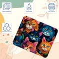 thumbnail image 3 of Cat Square Desk Mat Gaming Mouse Pad, 8.3x9.8 Inch Non-Slip Rubber Bottom Printed Design - Suitable for Office and Gaming, 3 of 6