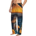 thumbnail image 6 of Pofeuu Vintage Blue Leaf Mushroom Print Men's Pajama Pants, Soft Lounge Pajama Pants with big pockets for Men Plaid Pj Bottoms-X-Large, 6 of 6
