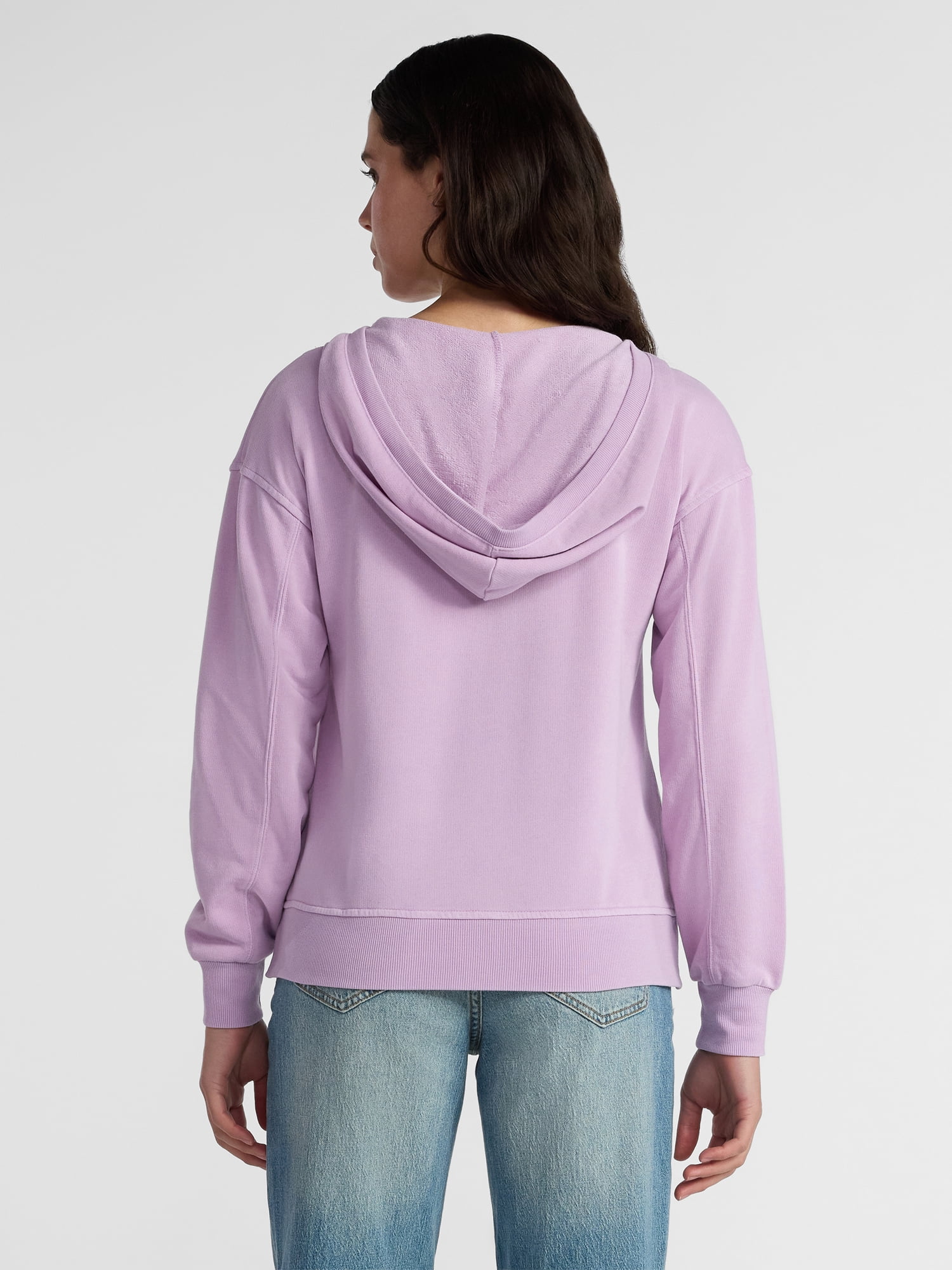 Time and Tru Women's Split Neck Hoodie, Sizes XS-3XL