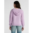 thumbnail image 2 of Time and Tru Women's Split Neck Hoodie, Sizes XS-3XL, 2 of 4