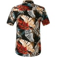 thumbnail image 2 of SSLR Mens Casual Button Down Shirts Short Sleeve Hawaiian Shirts Beach Shirts, 2 of 7