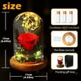 thumbnail image 2 of Lampe Rose Artificielle de Lumière de Fleur de Rose Éternelle avec la Barre de Lumière LED Fleurs Roses Rouges en Cadeaux de Verre pour les Filles de Femmes pour la Saint-Valentin de Jour de la Mère de Mariage, 2 of 9