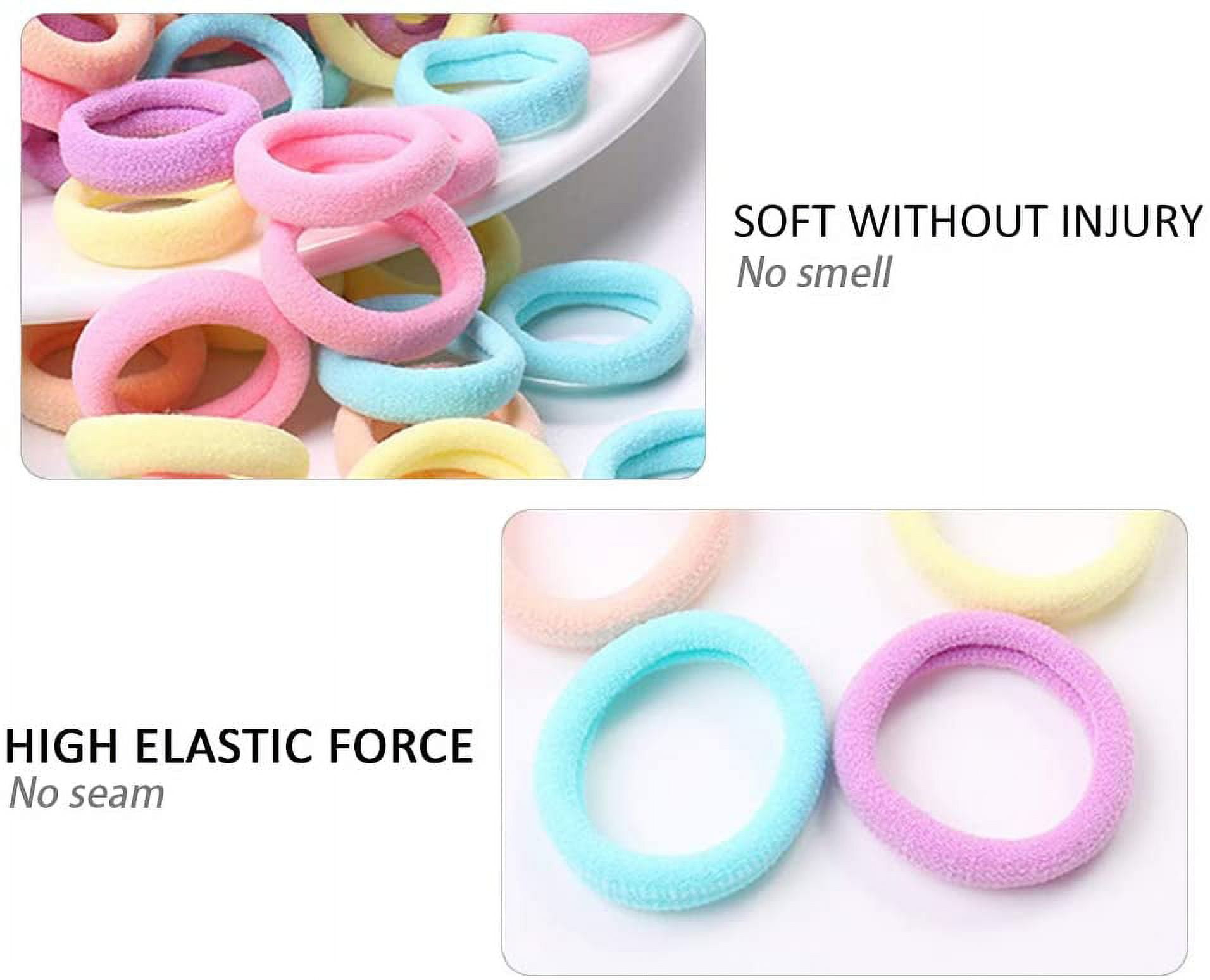 Headband 100 Pieces Elastic Hair Ties Mini Hair Bands Tiny Rubber Bands  Colored Girls Ponytail Holders For Kids