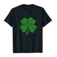 thumbnail image 3 of Felirenzacia Women's St. Patrick's Day Heart Shamrock Graphic T-Shirt Casual Crew Neck Short Sleeve Tee Black,L, 3 of 6