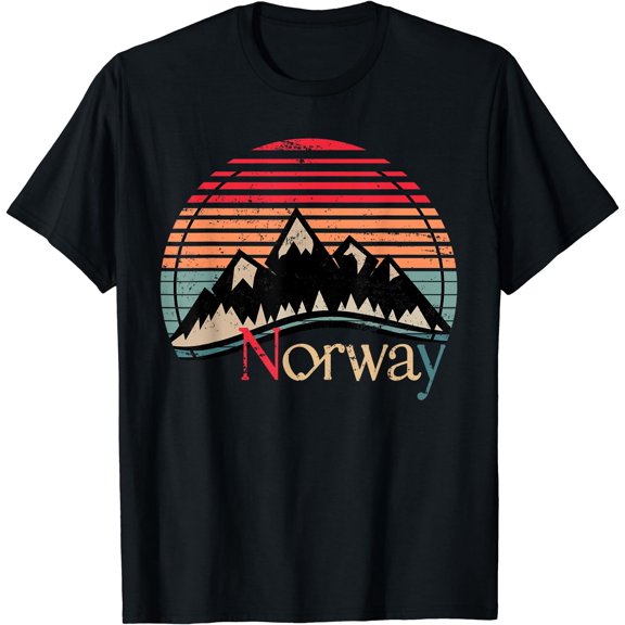 Norway Landscape Norway T-Shirt Black Small