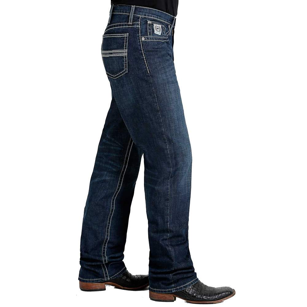 Cinch Men's White Label Performance Dark Relaxed Straight Stretch Denim Jeans Indigo 34W x 36L  US - image 3 of 3