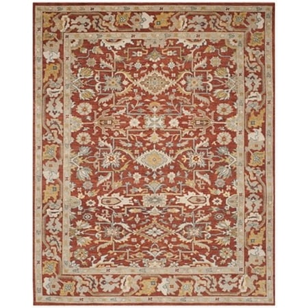 Safavieh Couture Hand-knotted Sultanabad Bertraut Traditional Oriental Wool Rug with Fringe Orange 9' x 12' 9' x 12'