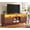 Walnut, variant on Afuhokles Fluted TV Stand ups to 65 Inch TV, Mid Century Modern TV Stand with Charging Station, LED Lights, Walnut