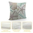 thumbnail image 4 of Chilfamy Nautical Coastal Throw Pillow Covers Summer Beach Theme Outdoor Pillow Covers Ocean Seashell Coral Starfish Pillow Cases Cushion Covers for Couch Bed Sofa Home Decor White, 4 of 5