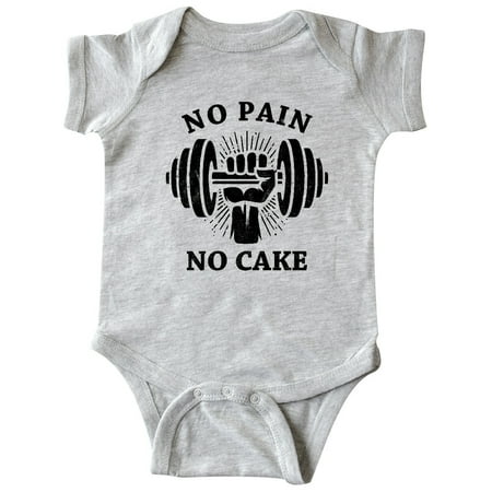 

Inktastic No Pain No Cake BLK Gift Baby Boy or Baby Girl Bodysuit