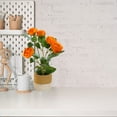 thumbnail image 4 of Flor artificial de cinco cabezas, pequeña rosa de té, planta bonsái, decoración creativa del hogar con flores artificiales, 4 of 6