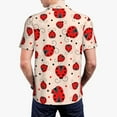 thumbnail image 5 of Rocae Red Ladybug for Men's Short Sleeve Polo Shirt, Quick Drying Performance Moisture Wicking Sports Men's Golf Shirt X-Large, 5 of 9