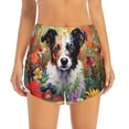 thumbnail image 2 of Salouo Colorful Flower Dog Print Women's 2 in 1 Running Shorts Double-Layer Shorts Athletic Workout Gym Yoga Shorts Running Shorts for Women-X-Large, 2 of 7