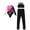 Hot Pink, variant on iiniim Kids Girls Ice Figure Skating Gymnastics Leotard Rhinestones Mesh Patchwork Bodysuit with Sleeveless Vest Gold 12