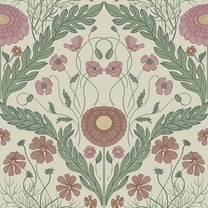 Midbec Rosa Blue Ornamental Florals Unpasted Non Woven Wallpaper, 20.5-in by 33-ft, 56.4 sq. ft.