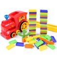 thumbnail image 3 of Domino Train Blocks Rally Electric Toy Set Train Model with Lights and Sounds Construction and Stacking Toys For 3-6 years (Without battery), 3 of 19