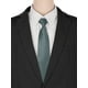 thumbnail image 5 of CORBATA PREATADA CON CREMALLERA PARA HOMBRES INSPIRADA EN CHIC, COLOR SÓLIDO, FORMAL Y CASUAL, BRILLO DE SATÉN, GRIS, 5 of 5