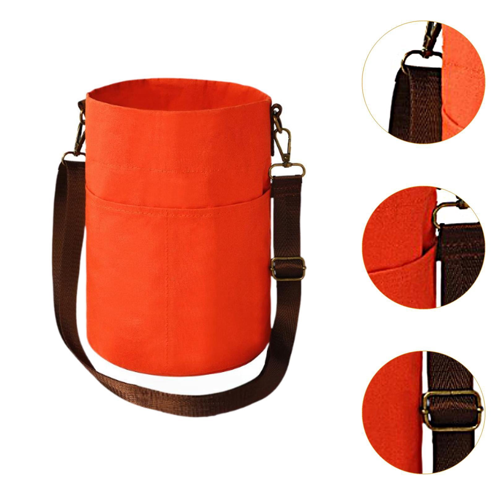 HILABEE Yarn Storage Organizer, Knitting Bag, Handbag, Knitting Tote, Sturdy Carrying Bag, Sewing Accessories, Crochet Bag, Yarn Holder Orange