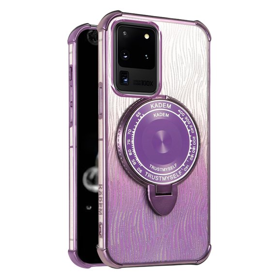 Kickstand Case for Samsung Galaxy S20 Ultra Cover Soft TPU Silicone Phone Case with Luxury Magnetic Mirror Stand Shell for Women Men Anti-Fall Cover Compatible with Galaxy S20 Ultra Case