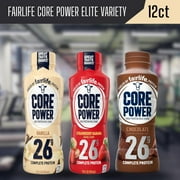 Fairlife Core Power 26g Protein Milkshake - Chocolate, Strawberry Banana, Vanilla - 12 Pack of 14oz