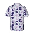 thumbnail image 3 of Daiia Daisies Flowers Hawaiian Shirt for Men Gentle Cotton Regular Short Sleeve Casual-Small, 3 of 9