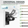 thumbnail image 2 of Antimbee 6-Pack No Drill Needed Curtain Rod Holders, Self Adhesive Rod Brackets, Multipurpose Nail Free Stick on Curtain Rod Hooks, Curtain Hangers for Bathroom, Bedroom, Livingroom, 2 of 10