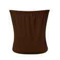 thumbnail image 5 of DondPO Strapless Summer Tops Strapless Babydoll Top Strapless Shirts For Women Strapless Tops For Women Ruffled Tube Tops Brown S, 5 of 5