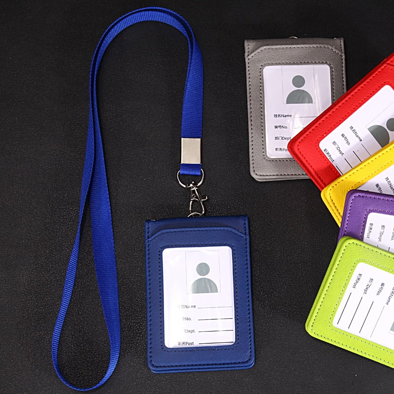 hot sale Card Holder Neck Strap with Lanyard Badge Holder Staff ID Card Bus  ID Holders Stationary Office Card Holder Supplies
