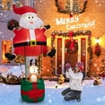 thumbnail image 3 of Gymax 8FT Inflatable Santa Claus & Reindeer Christmas Decoration w/ LED Lights, 3 of 10
