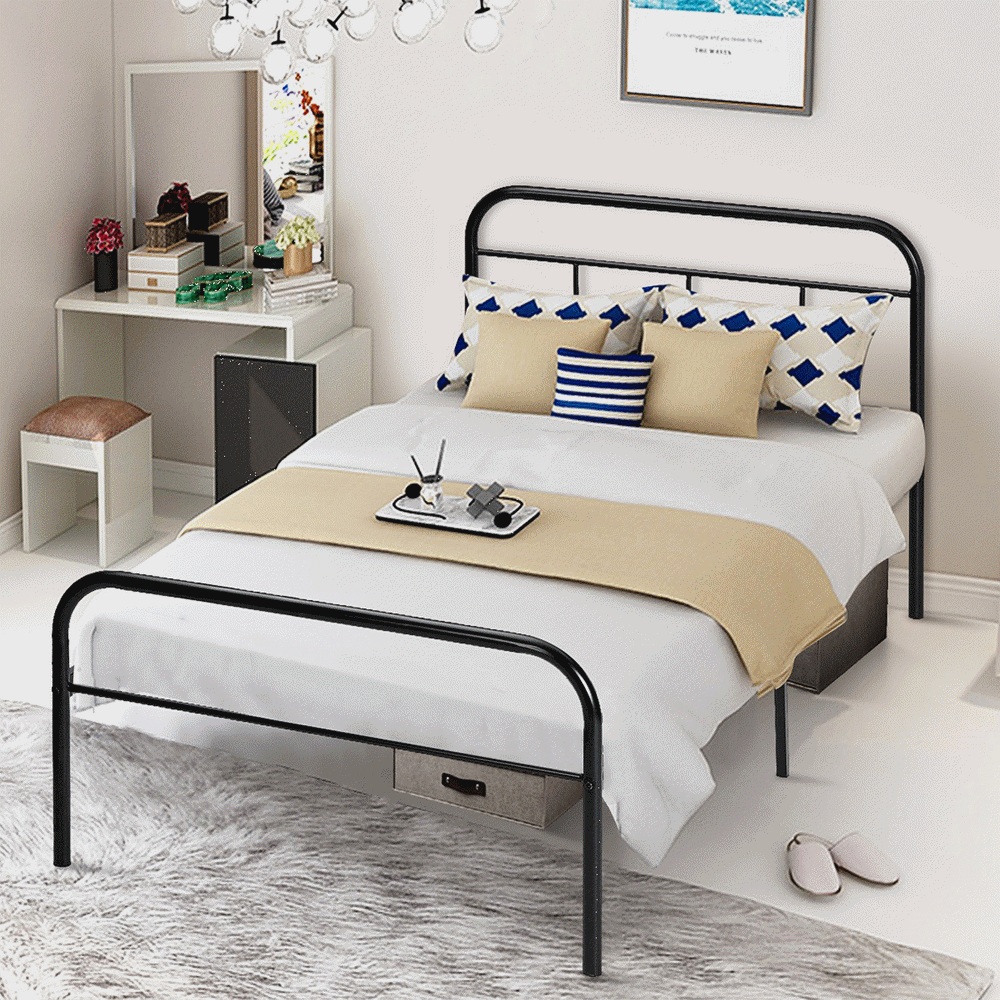 Insma Twin Size Metal Bed Frame Heavy Duty Platform Bed Frame No Box
