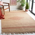 thumbnail image 2 of SAFAVIEH Natural Fiber Gisselle Striped Area Rug, Rust/Natural, 7' x 7' Square, 2 of 8