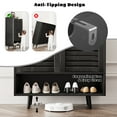 thumbnail image 4 of Scohul 6-Tier Shoe Cabinet with 2 Shutter Doors, Adjustable Shelves, Holds 30 Pairs for Entryway,Black, 4 of 8