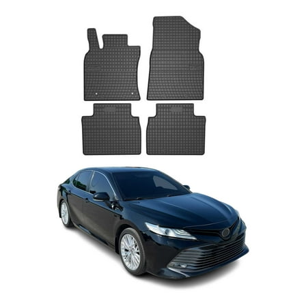 OMAC Floor Mats Liner for Toyota Camry VIII 2017-2024 Black Rubber TPE