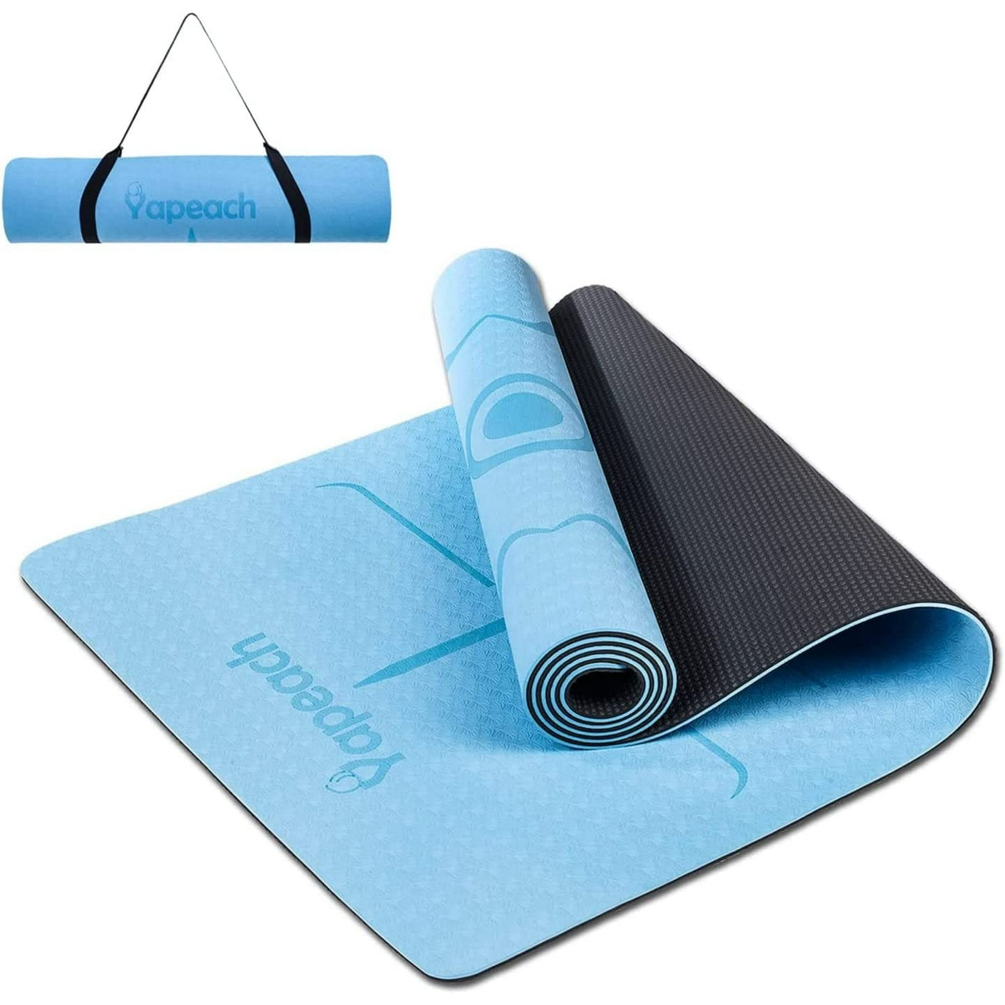 Yoga Mat Anti-Slip Exercise Mat With Alignment Marker Eco-Friendly
