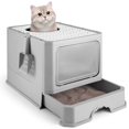 thumbnail image 1 of Arenero para Gato Cerrada, Caja de Arena para Gatos Plegable con Tapa, con Cuchara de Arena, Arenero para Gato Grande con Cajón Apto para Gatos de hasta 12,5 kg(40 * 50 * 40cm), 1 of 8