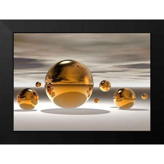 Hillert, Peter 14x11 Black Modern Framed Museum Art Print Titled - Golden Bowl II
