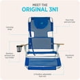 thumbnail image 5 of Ostrich The Original 3N1 Lightweight Outdoor Beach Lounge Chair w/ Footrest, Blue, 5 of 12
