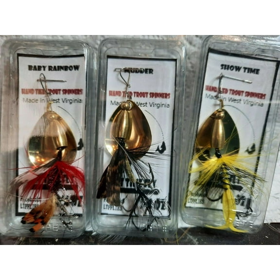 3 Trout spinners 1/4 oz inline Trout spinners LTFFLIES.COM