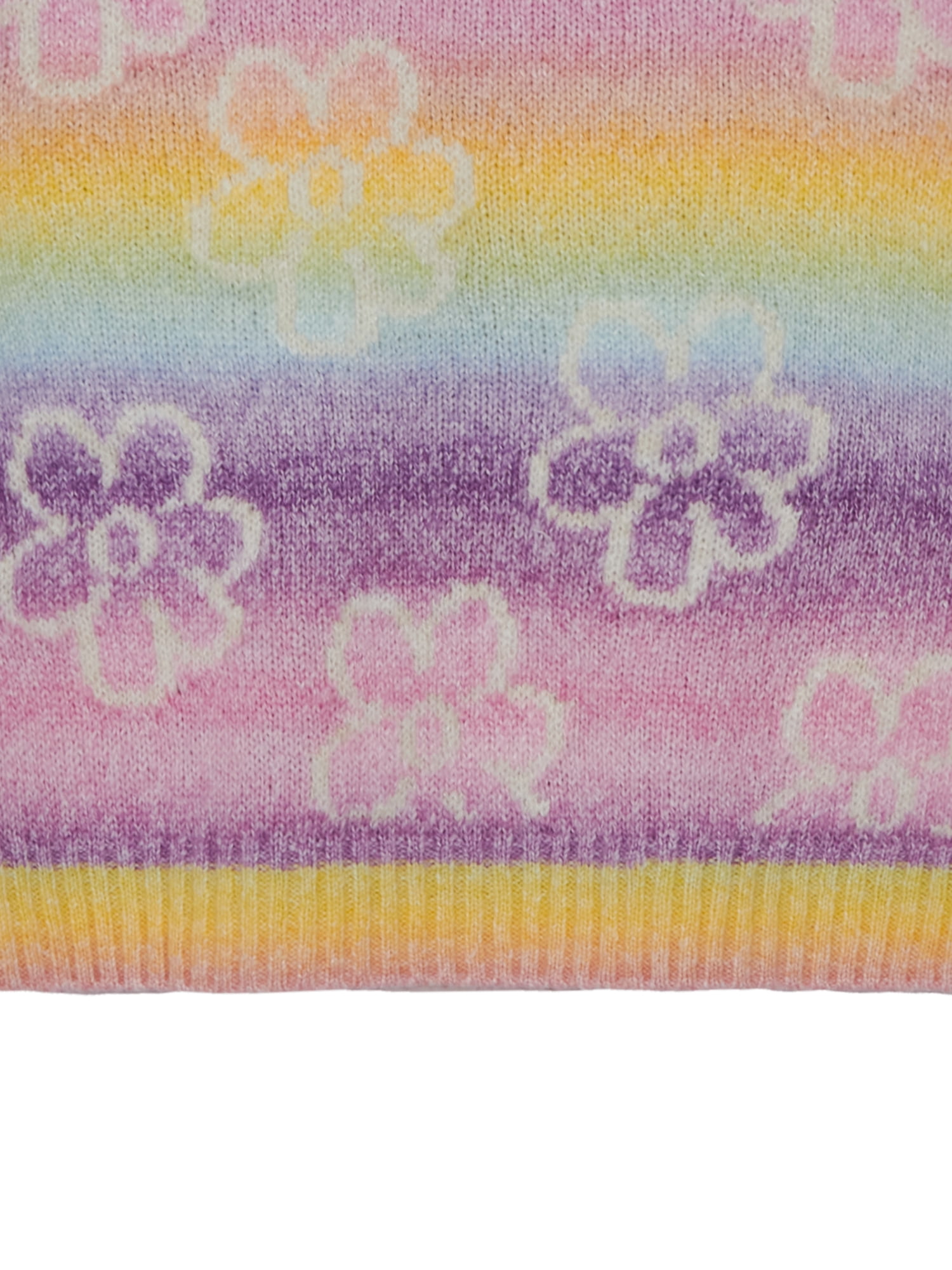 Planet Gold Girls Bow Print Ombre Sweater, Sizes 12M-18