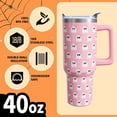 thumbnail image 4 of Ghost Halloween Gifts for Women Girls, Cute Spooky Stainless Steel Insulated Travel Coffee Cup, 40 Oz Tumbler with Handle and Straw, Holiday Birthday Water Bottle (1 PC), 4 of 6