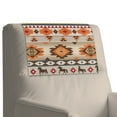 thumbnail image 4 of SCRAWLGOD American Tribal Horse Beige Orange 3 Pcs Headrest Cover for Recline Chair Non Slip Headrest Protector Sofa Head Rest Covers with Adhesive Backed Hook and Loop,17x27in, 4 of 7