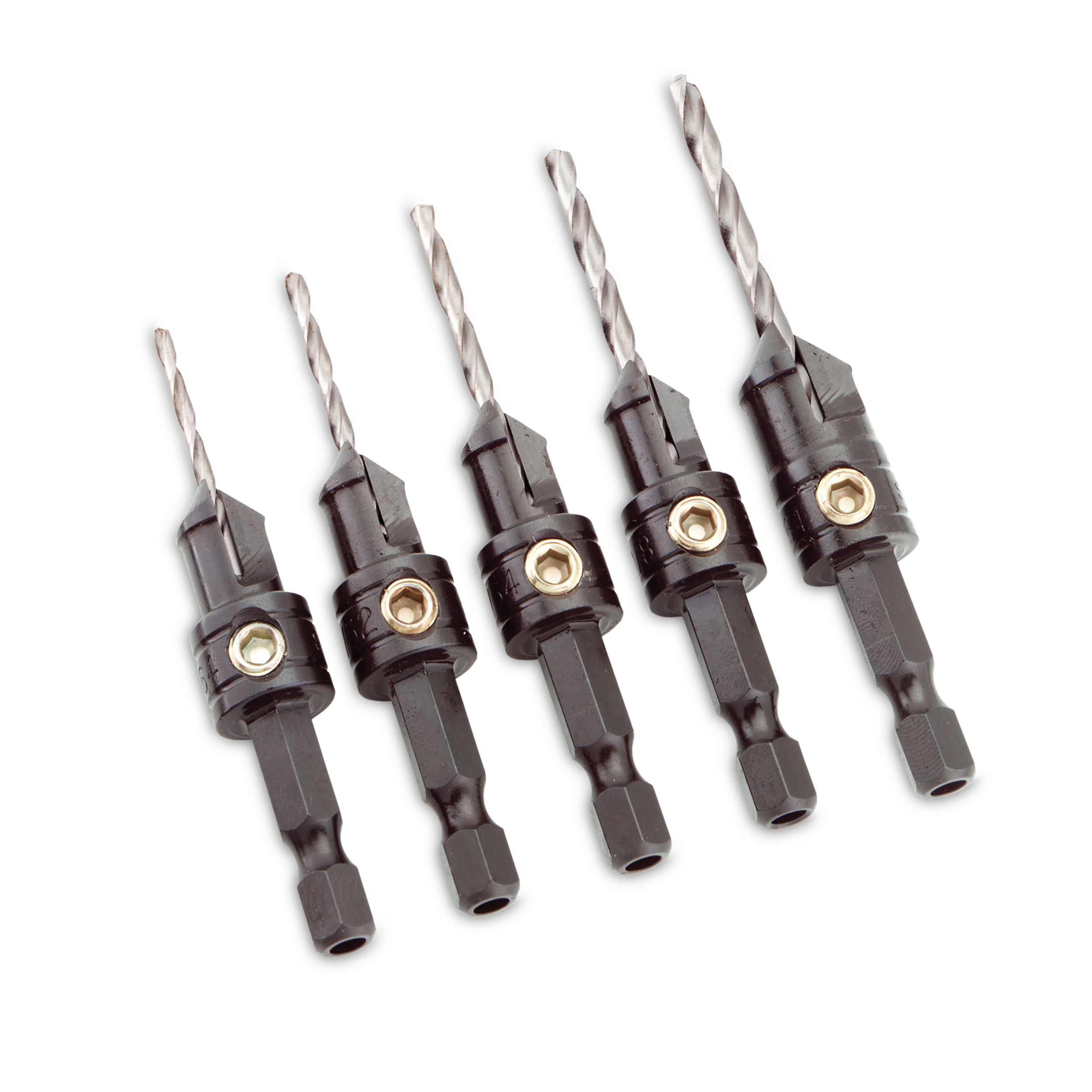 Snappy Quick-Change 5-Pc. Countersink Drill Bit Set by Poly-tech Industries (Make it Snappy Tools)