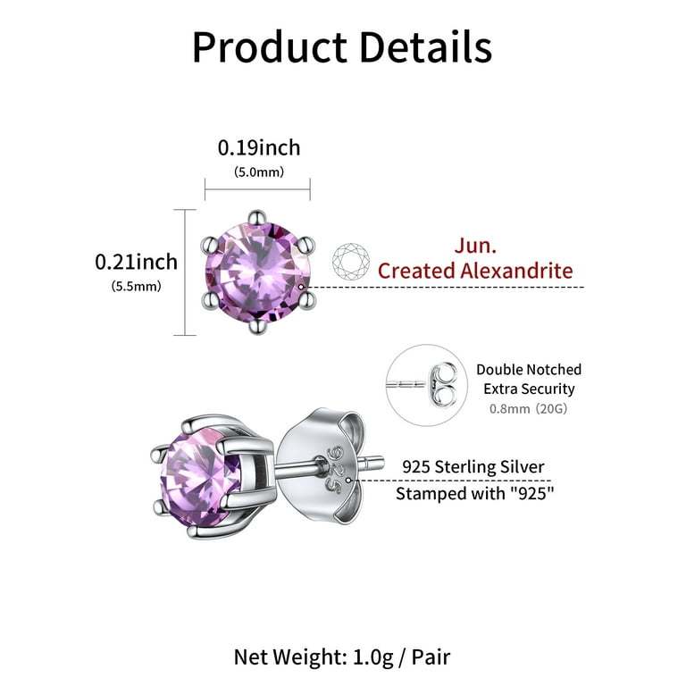 June birthstone alexandrite earrings deals