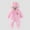 Pink, variant on fnnxnal White Kids Girl Bear Onesie - Warm Footed Kids Jumpsuit with Plush Ears, Front Zipper & Quilted Lining, Fall/Winter Wear for 0-12M Daily/Photo Use,Size 9 Months